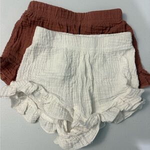 RUFFLE HEM SHORTS x 2